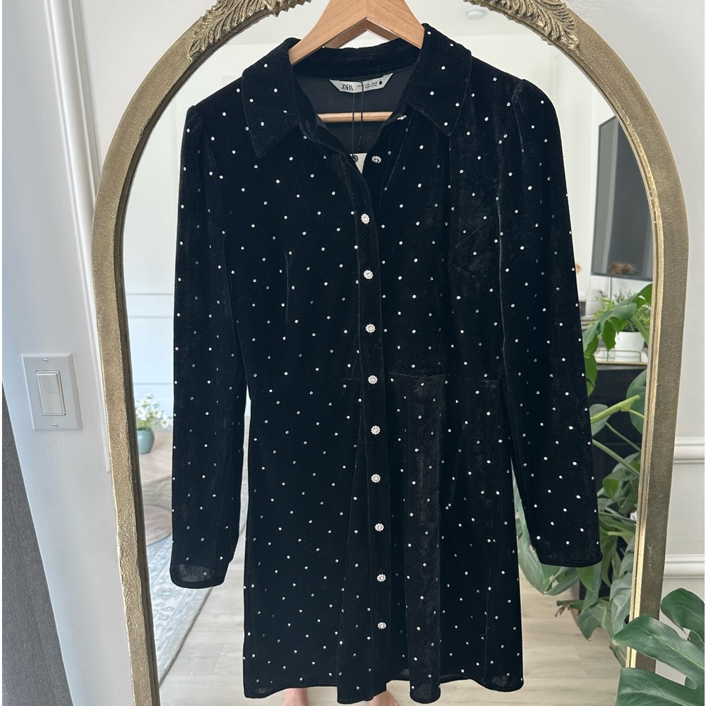 Zara Velvet Sequence Dress
